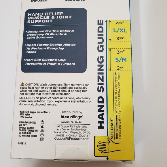 NIB Copper Fit Back Support & Compression Gloves Bundle S/M - Picture 12 of 16